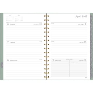 Mead 2026 - 2027 Academic Weekly Monthly Planner - Green