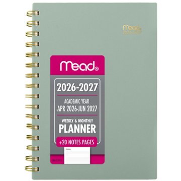 Mead 2026 - 2027 Academic Weekly Monthly Planner - Green