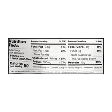 Chomps 12g Protein Original Turkey Jerky Meat Sticks, 8 ct