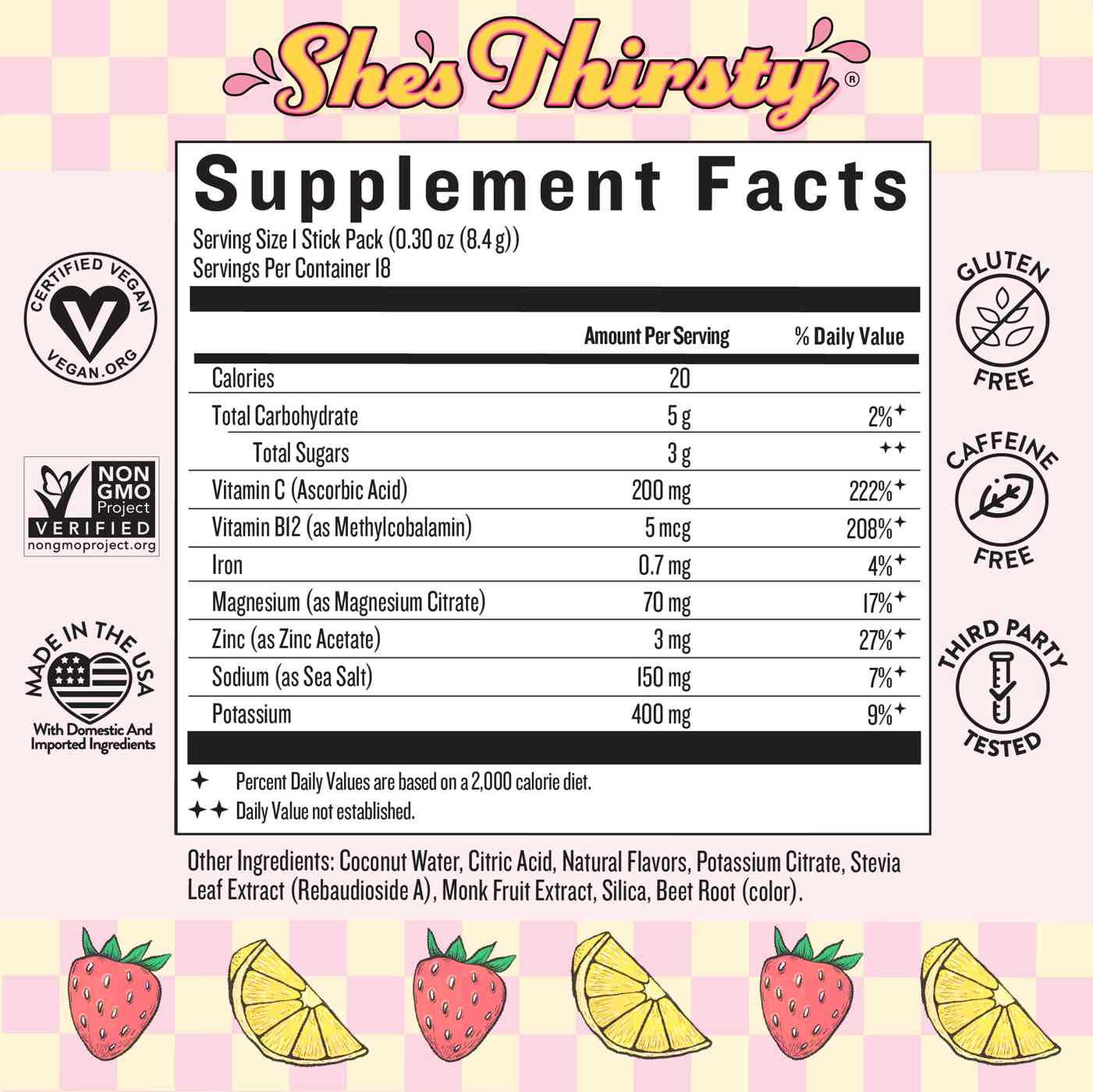 Legendairy Milk She's Thirsty Strawberry Lemonade Mix; image 2 of 2