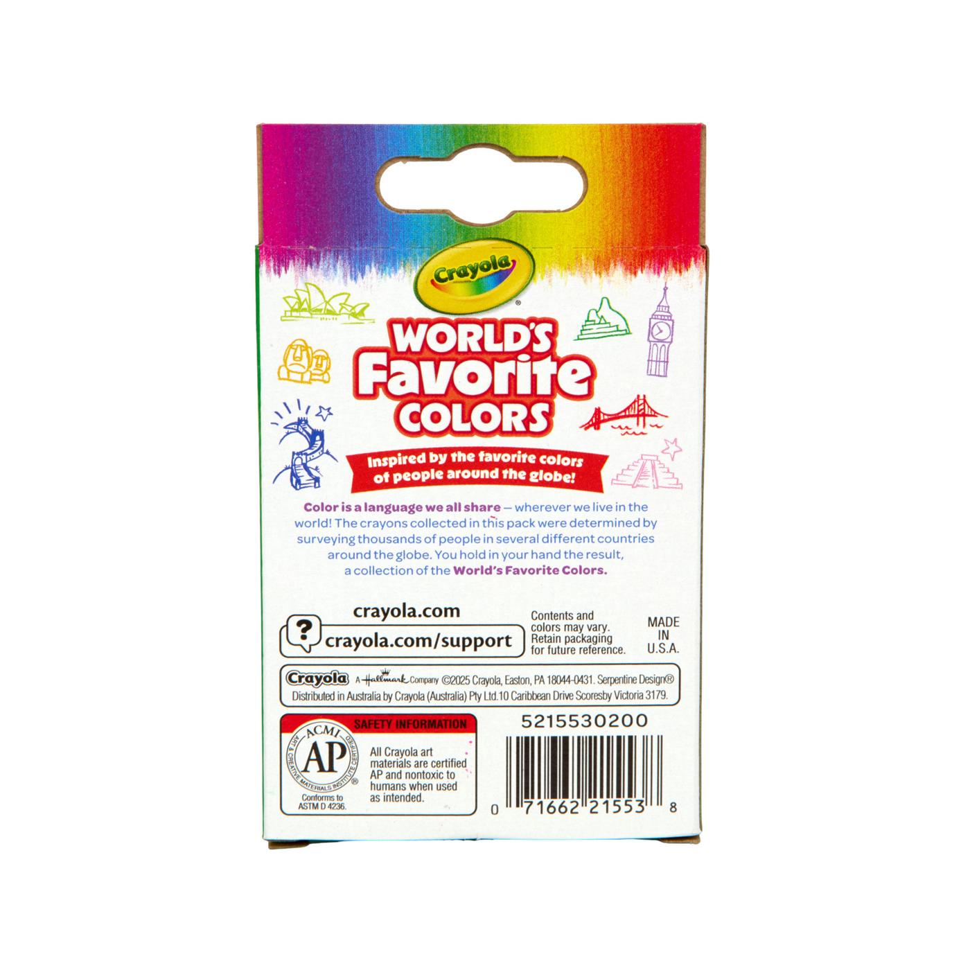 Crayola World's Favorite Colors Crayons; image 2 of 3