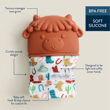 Itzy Ritzy Mitt Highland Cow Teether
