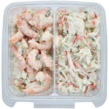 H-E-B Shrimp & Seafood Salad Combo Tray, 24 oz