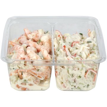 H-E-B Shrimp & Seafood Salad Combo Tray, 24 oz
