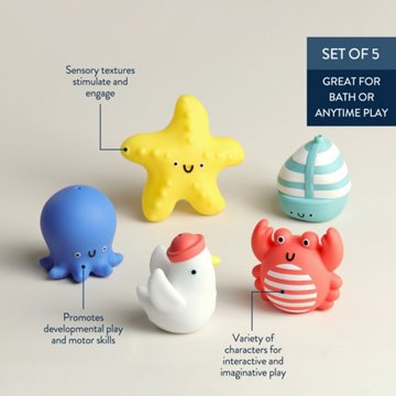 Itzy Ritzy Bitzy Nautical Finger Puppets Bath Toys