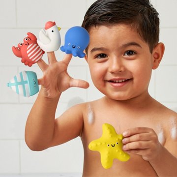 Itzy Ritzy Bitzy Nautical Finger Puppets Bath Toys