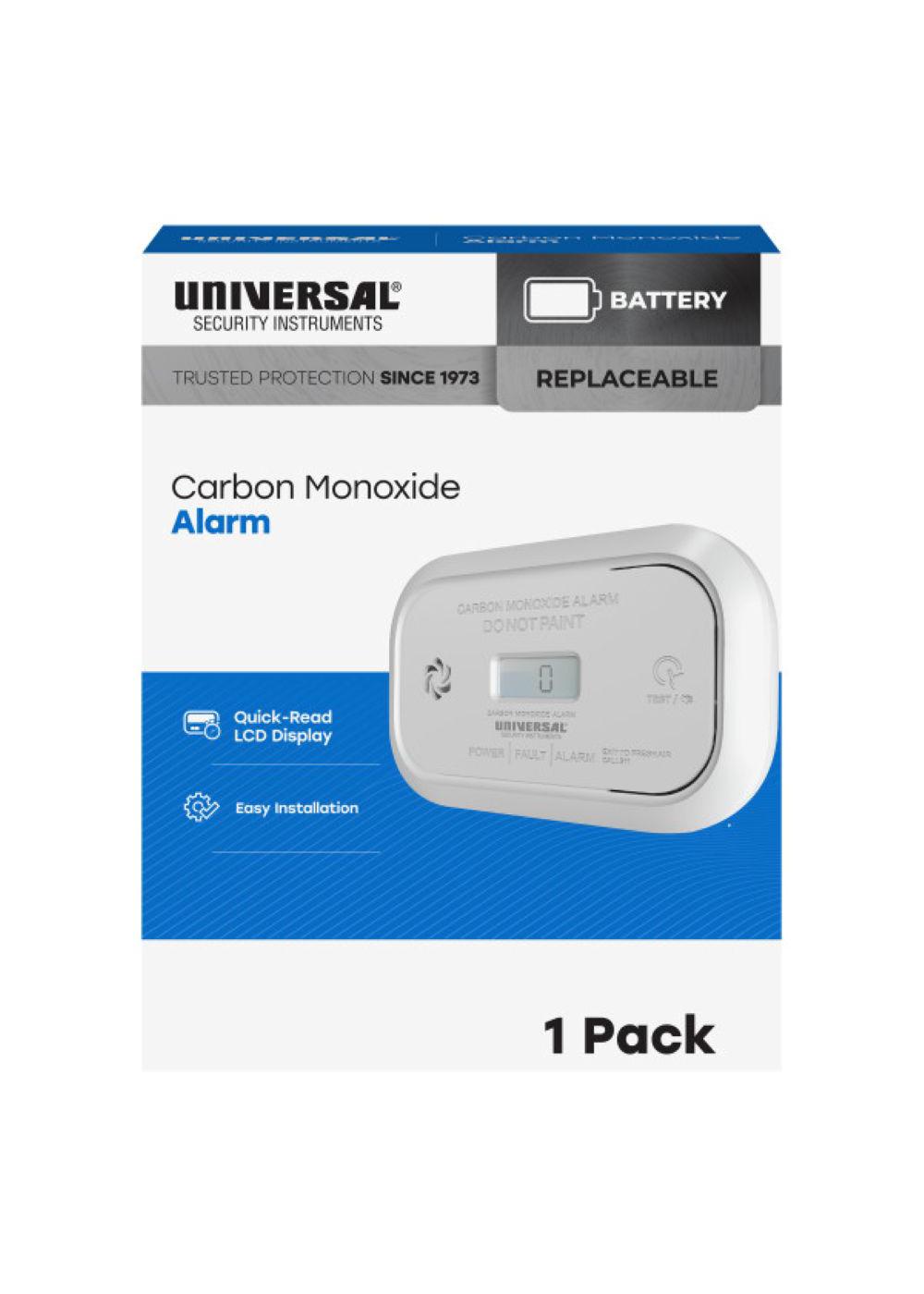 Universal Security Instruments Carbon Monoxide Alarm; image 1 of 3