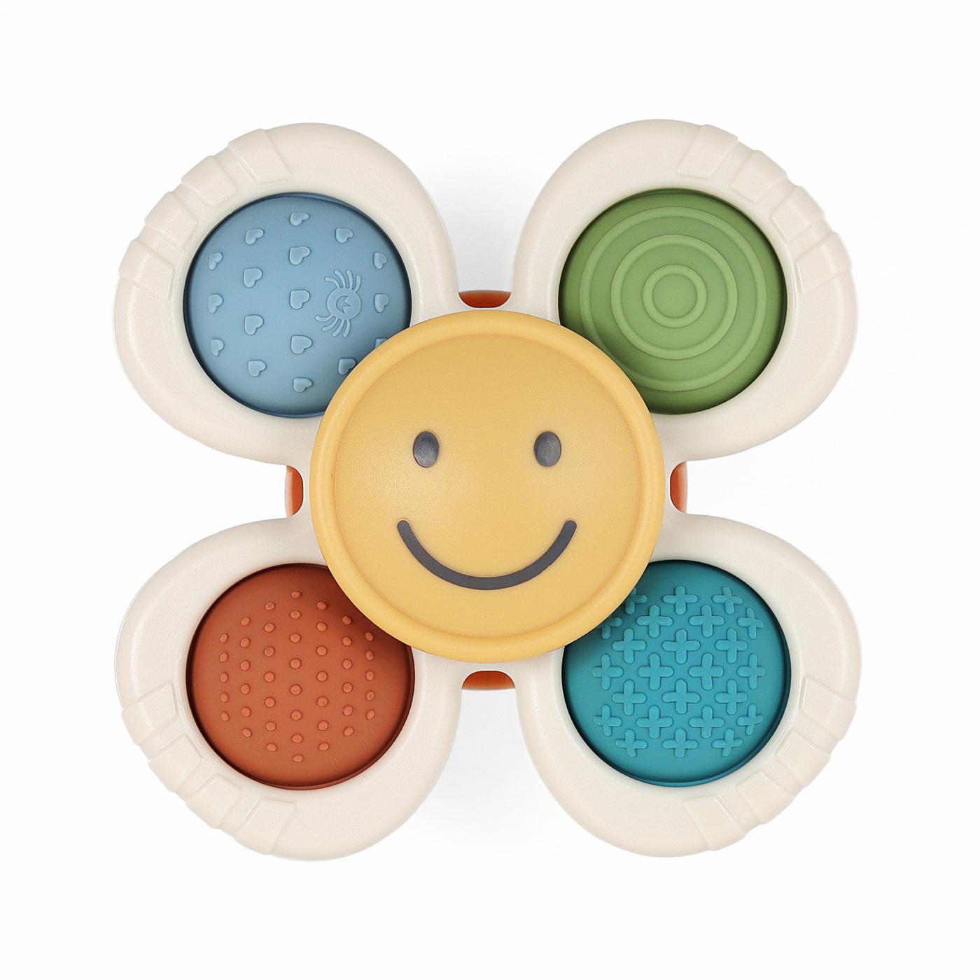 Itzy Ritzy Pop & Whirl Smile Spinner Fidget Toy; image 4 of 5