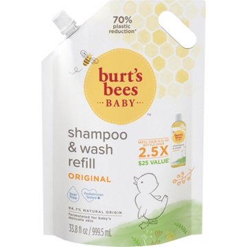 Burt's Bees Baby Shampoo & Wash Refill - Original Scent, 33.8 fl oz