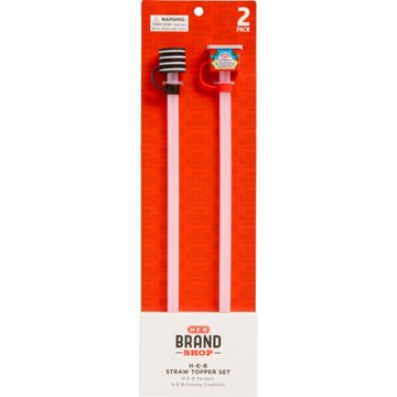 H-E-B Brand Shop Straw Toppers - Creamy Creations & Twisters, 2 pk