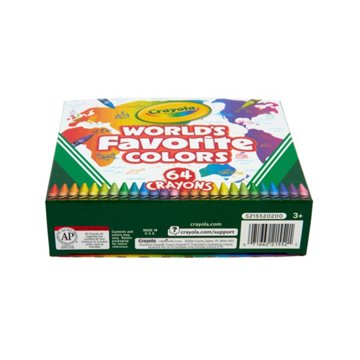 Crayola World's Favorite Colors Crayons, 64 pk