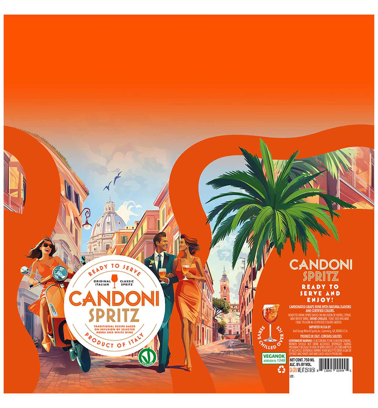 Candoni Spritz Italy Citrus & Herbs Aperitif Wine - Shop Wine at H-E-B