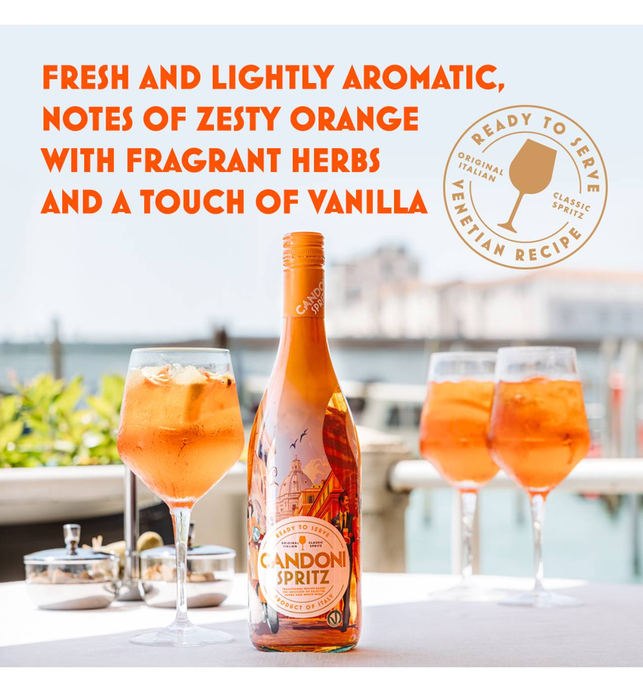 Candoni Spritz Italy Citrus & Herbs Aperitif Wine - Shop Wine at H-E-B