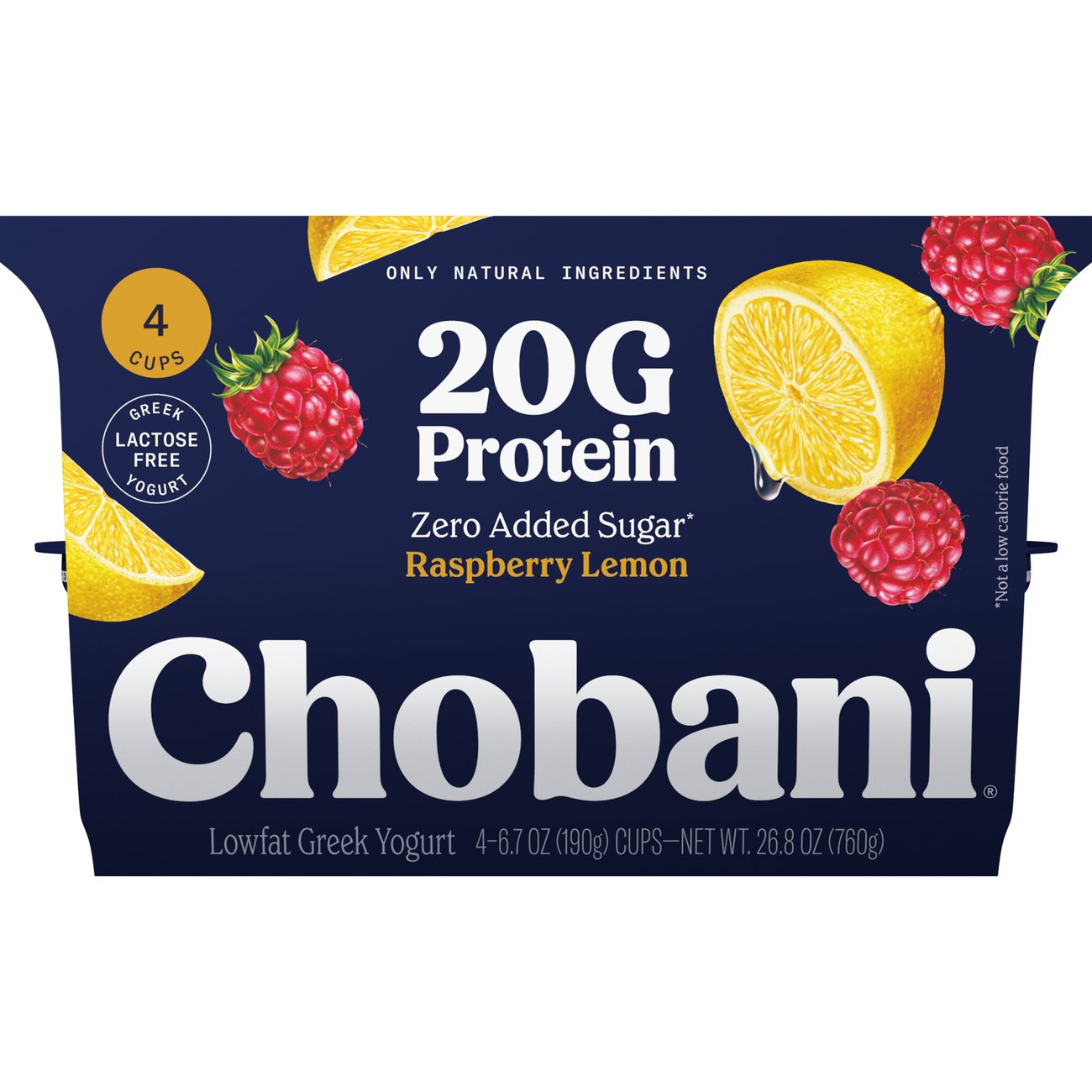 Chobani 20G Protein Low Fat Raspberry Lemon Greek Yogurt - Shop Yogurt ...