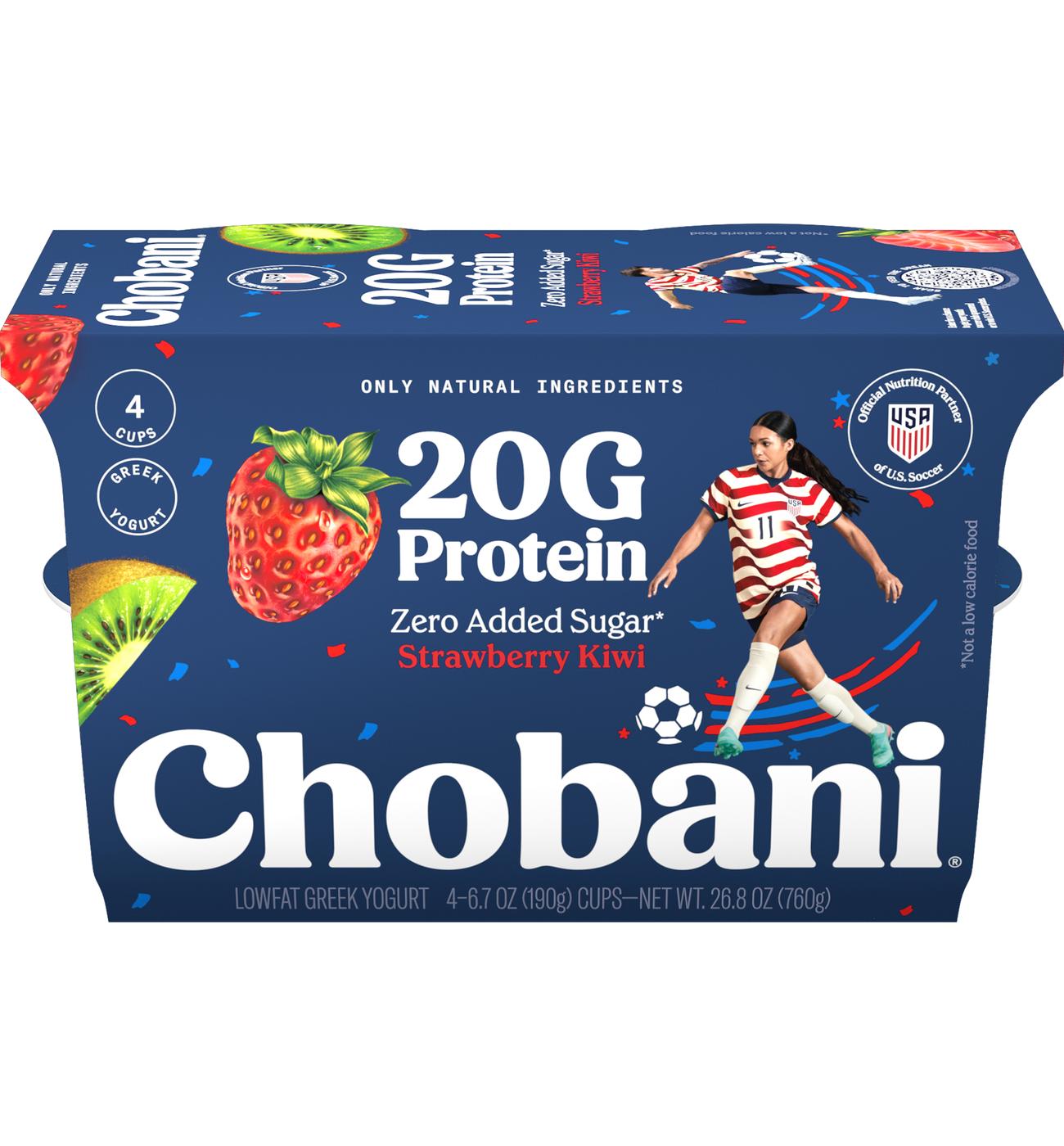 Chobani 20G Protein Strawberry Kiwi Low Fat Greek Yogurt - Shop