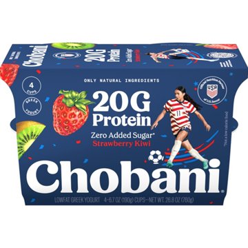 Chobani 20G Protein Strawberry Kiwi Low Fat Greek Yogurt