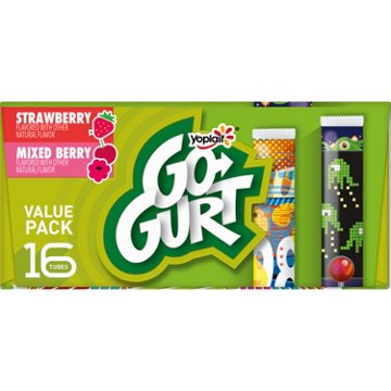 Yoplait GoGurt Fat Free Mixed Berry & Strawberry Yogurt Tubes Value Pack