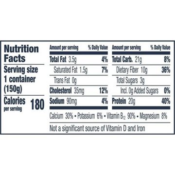 :ratio 20g Protein Pro Fiber Blueberry Dairy Snack