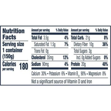 :ratio 20g Protein Pro Fiber Pina Colada Dairy Snack