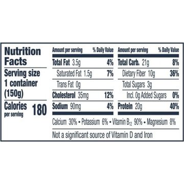 :ratio 20g Protein Pro Fiber Vanilla Dairy Snack