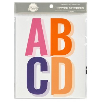 Destination Holiday Cap & Lowercase Alphabet Letter Stickers, 13 Sheets
