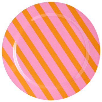 Destination Holiday Pink & Orange Melamine Dinner Plate, 10.5"
