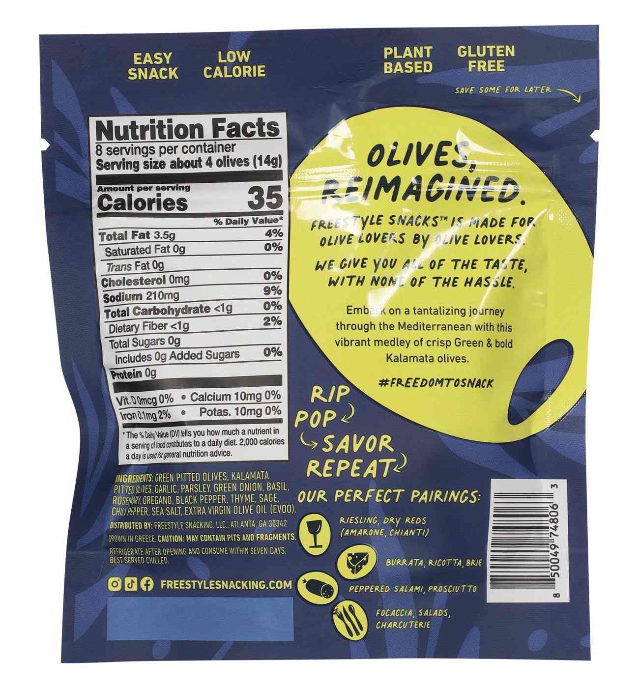 Freestyle Snacks Olive Medley Mediterranean Herbs; image 3 of 4