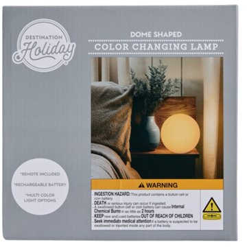 Destination Holiday Dome Shaped Color Changing Lamp