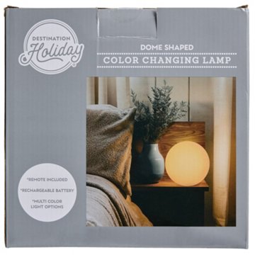 Destination Holiday Dome Shaped Color Changing Lamp