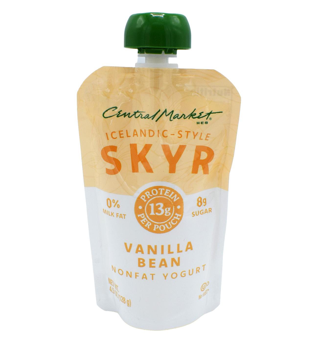 Central Market 13g Protein Skyr Nonfat Yogurt Pouch - Vanilla Bean; image 3 of 4