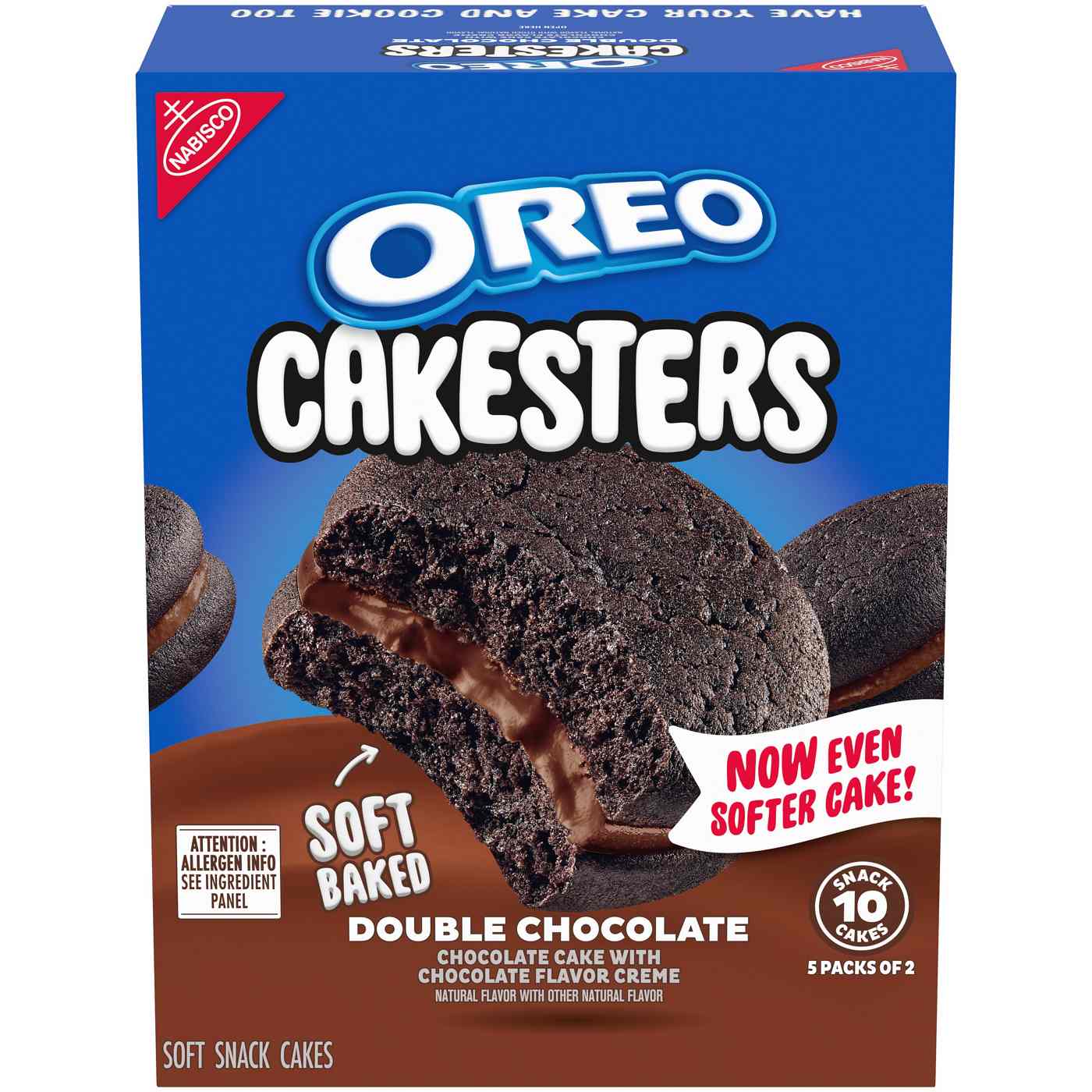 OREO Cakesters Double Chocolate Soft Snack Cakes Two-Packs; image 1 of 9