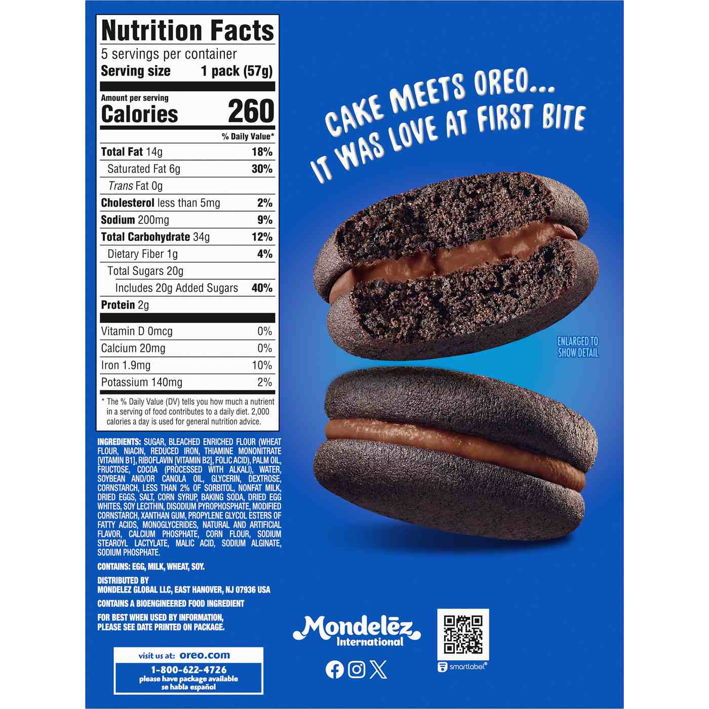 OREO Cakesters Double Chocolate Soft Snack Cakes Two-Packs; image 3 of 9