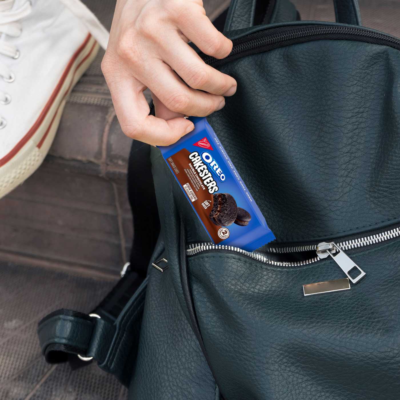 OREO Cakesters Double Chocolate Soft Snack Cakes Two-Packs; image 5 of 9