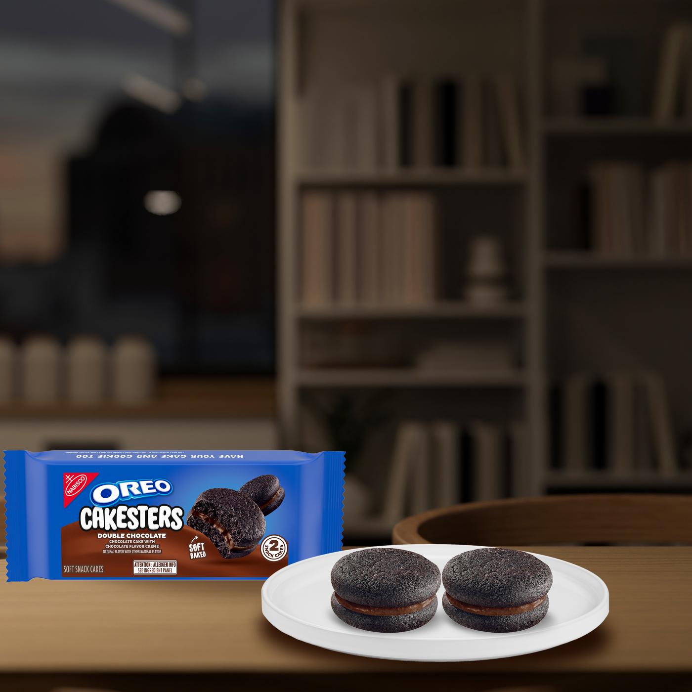 OREO Cakesters Double Chocolate Soft Snack Cakes Two-Packs; image 8 of 9