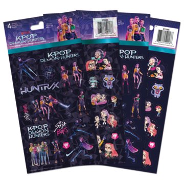Trends International K-pop Demon Hunters Sticker Sheets, 4 pk