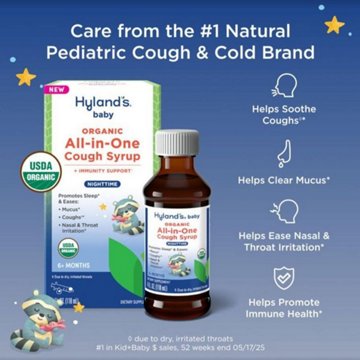 Hyland's Baby Organic All-In-One Cough Syrup - Nighttime