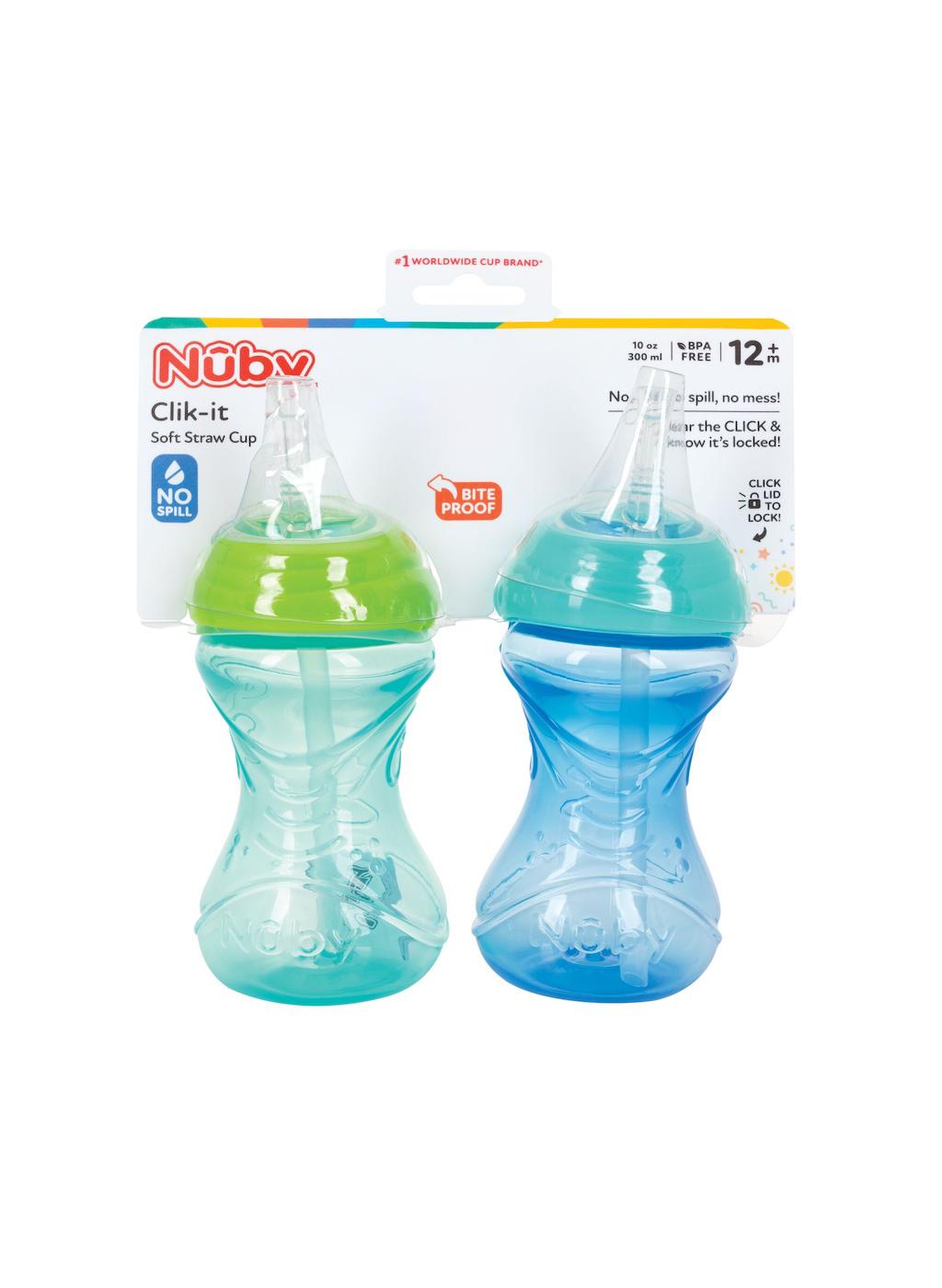 Nuby Clik It Soft Straw Cups; image 1 of 3