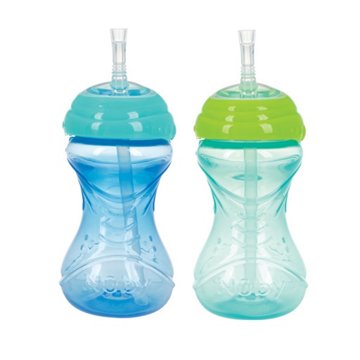 Nuby Clik It Soft Straw Cups, 2 ct