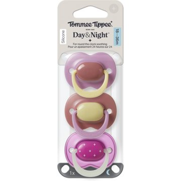 Tommee Tippee Day & Night Pacifiers for 18-36 Months, 3 ct