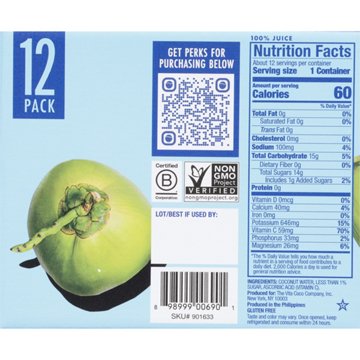 Vita Coco Coconut Water 12 pk Cartons, 11.1 oz