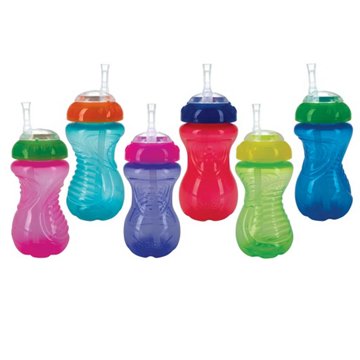 Nuby Easy Grip Soft Straw 10 oz Cup - Colors May Vary