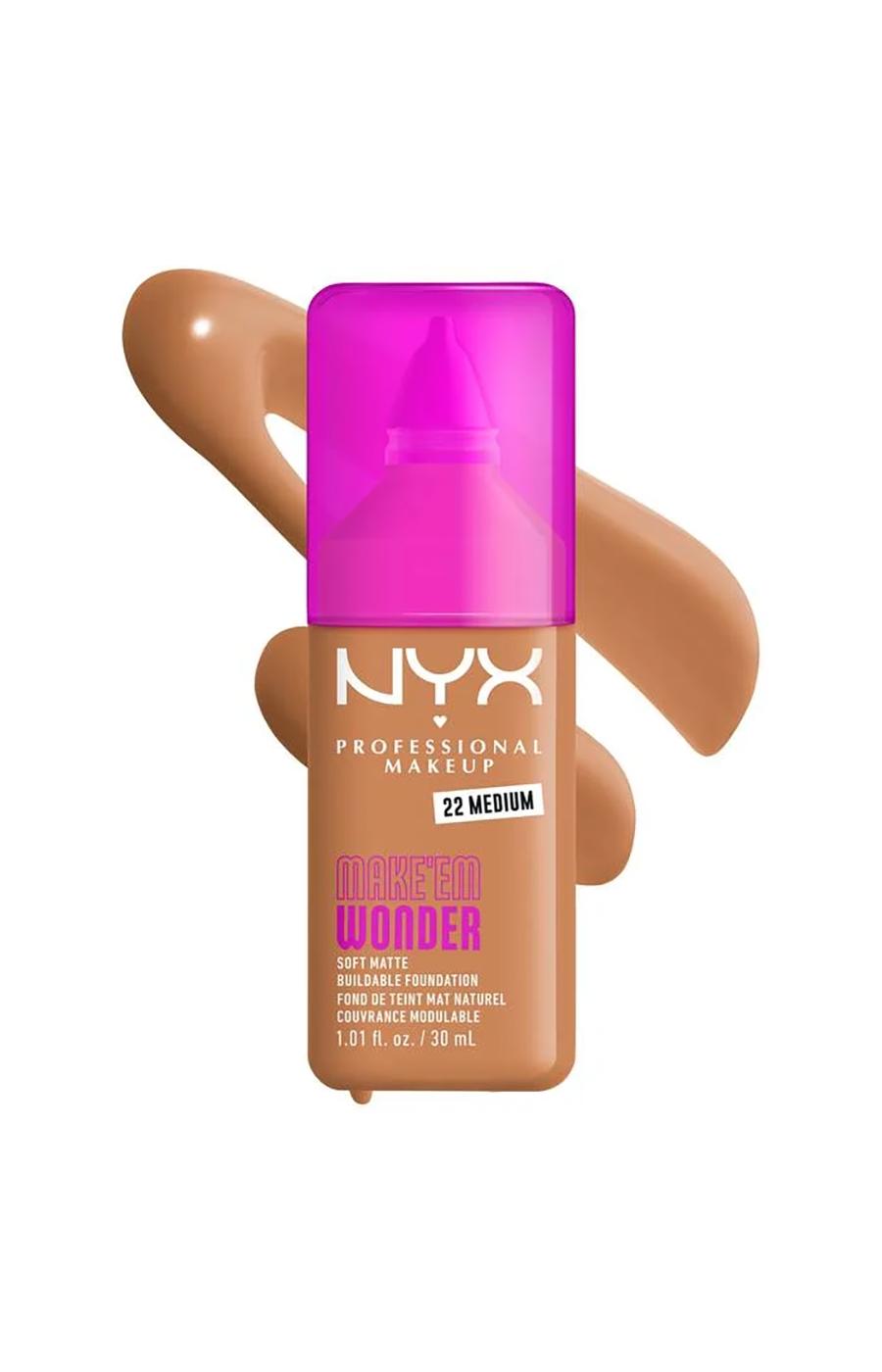 NYX Make 'Em Wonder 24 Hour True To Skin Foundation - Medium; image 1 of 3