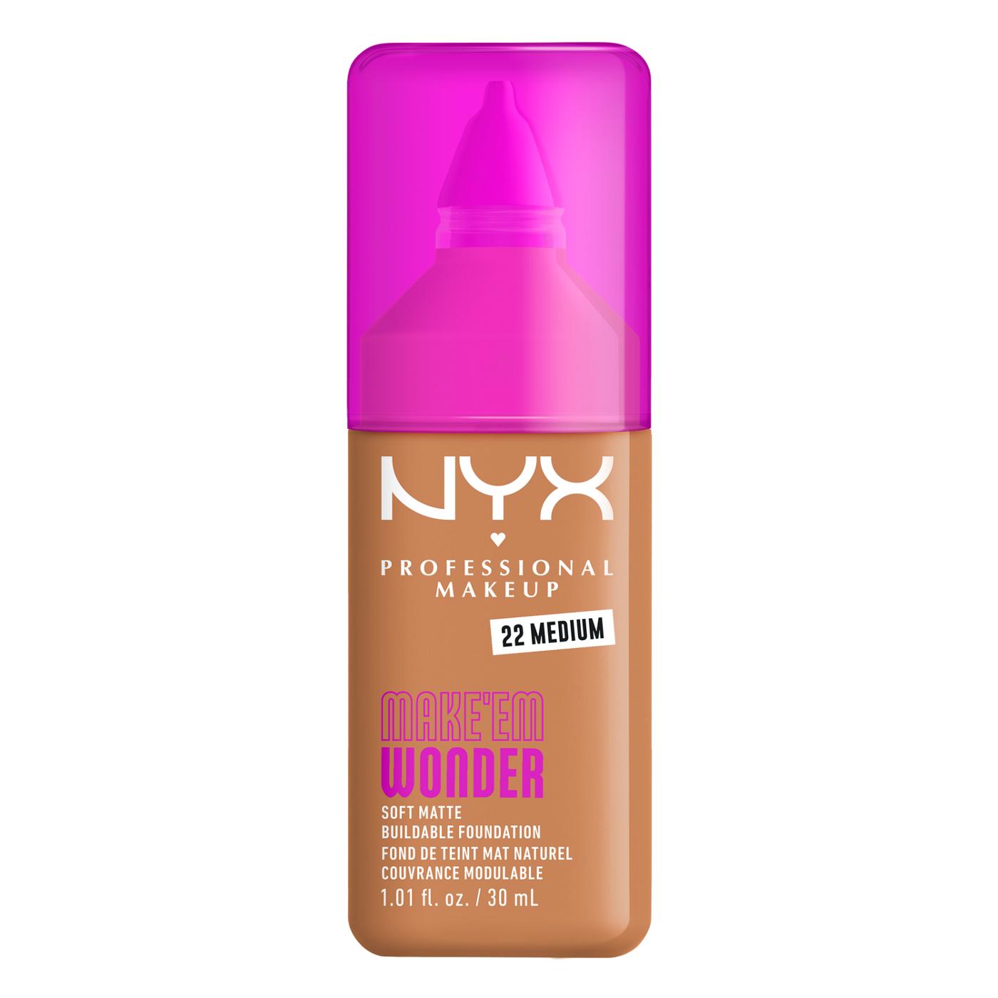 NYX Make 'Em Wonder 24 Hour True To Skin Foundation - Medium; image 2 of 3