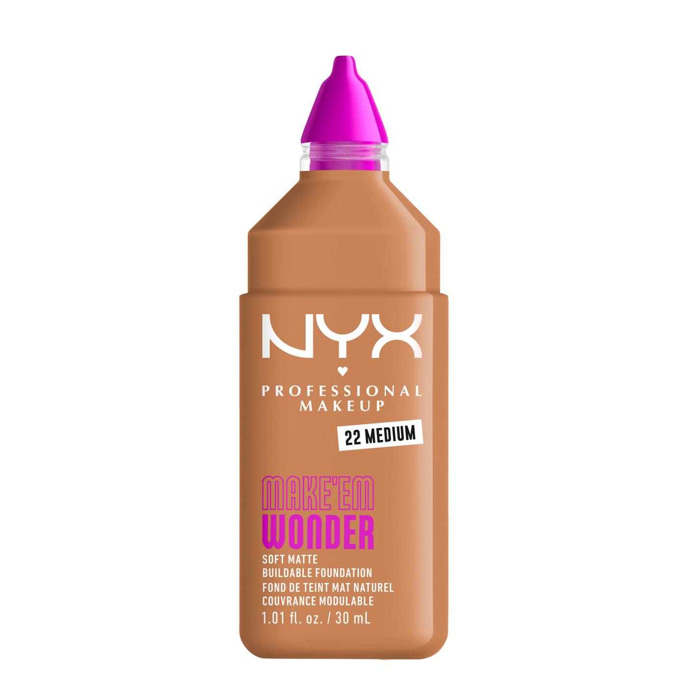 NYX Make 'Em Wonder 24 Hour True To Skin Foundation - Medium; image 3 of 3