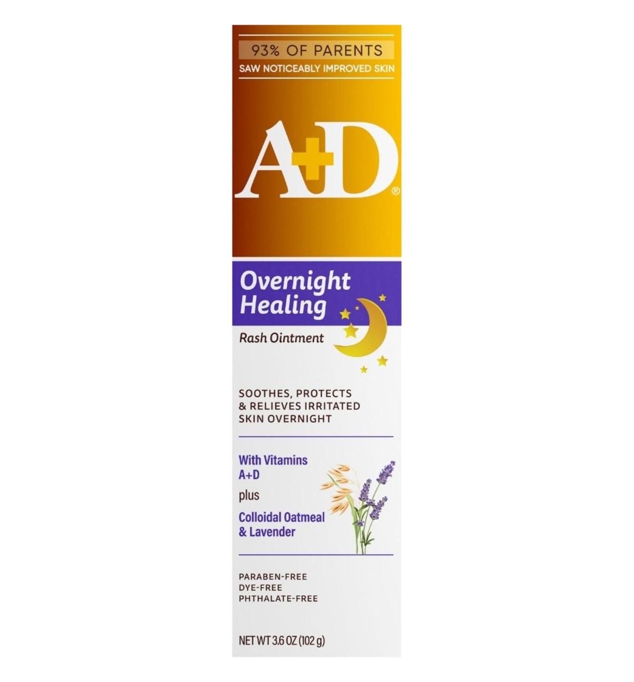 A+D Overnight Healing Rash Ointment; image 1 of 4