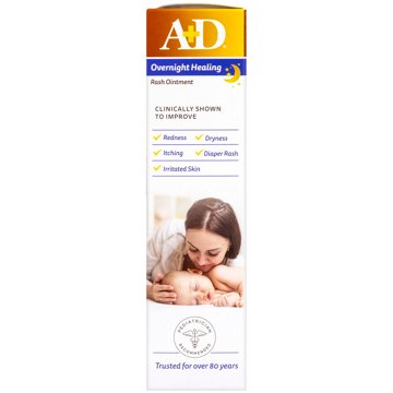 A+D Overnight Healing Rash Ointment, 3.6 oz