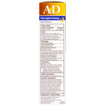 A+D Overnight Healing Rash Ointment, 3.6 oz
