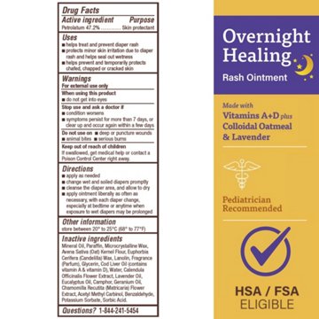 A+D Overnight Healing Rash Ointment for Baby, 3.6 oz