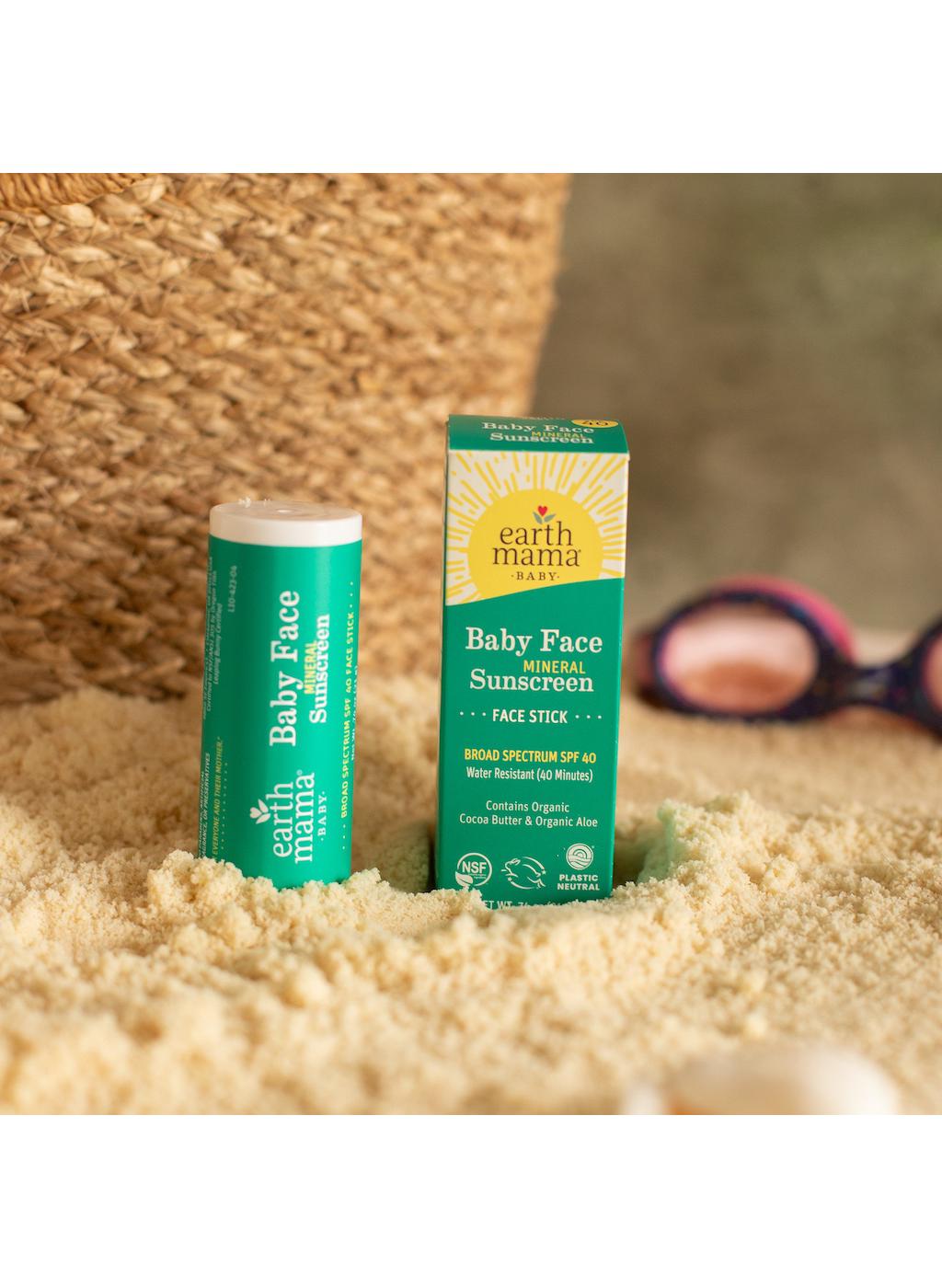 Earth Mama Baby Face Mineral Sunscreen Face Stick - SPF 40; image 4 of 11