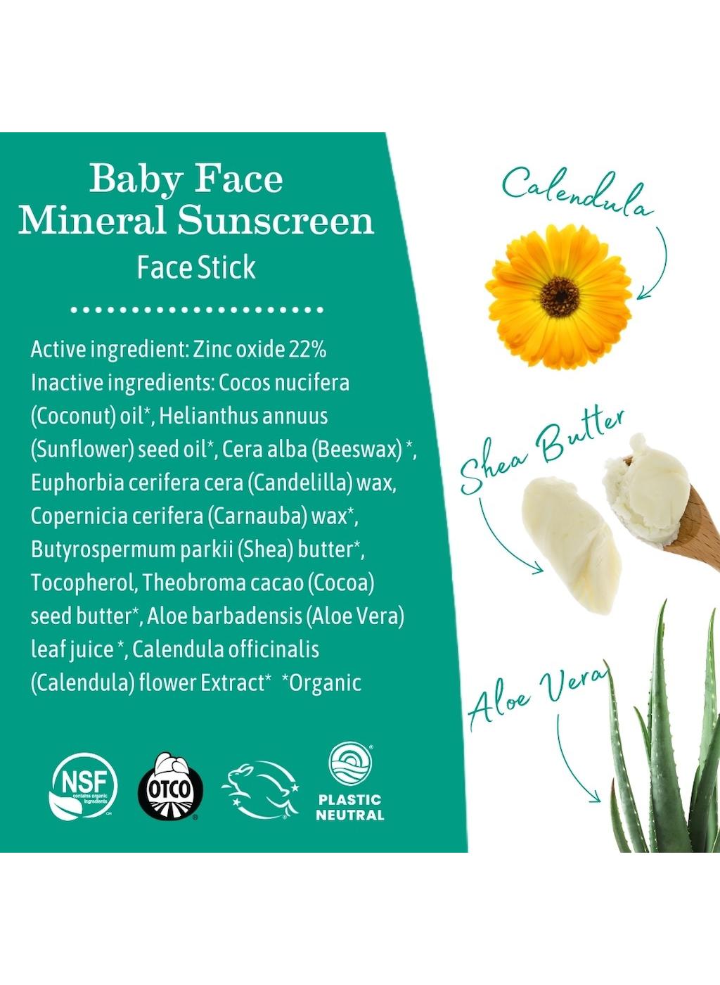 Earth Mama Baby Face Mineral Sunscreen Face Stick - SPF 40; image 9 of 11